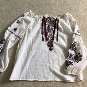 embroidered boho blouse